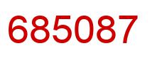 Number 685087 red image