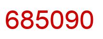Number 685090 red image