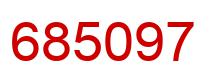 Number 685097 red image