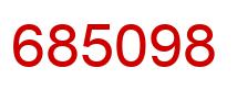 Number 685098 red image
