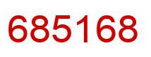 Número 685168 imagen rojo