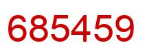 Number 685459 red image