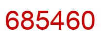 Number 685460 red image