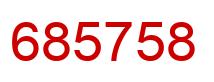 Number 685758 red image
