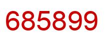 Number 685899 red image