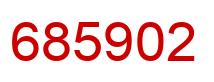 Number 685902 red image
