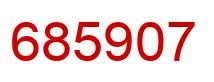 Number 685907 red image