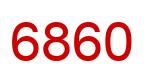 Number 6860 red image