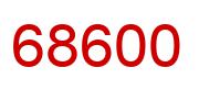 Número 68600 imagen rojo