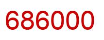 Número 686000 imagen rojo