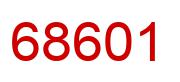 Number 68601 red image