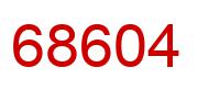 Number 68604 red image