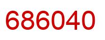 Number 686040 red image