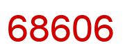 Number 68606 red image
