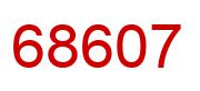 Number 68607 red image