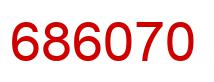 Number 686070 red image