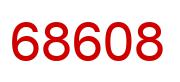 Number 68608 red image