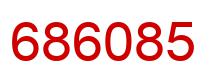 Number 686085 red image