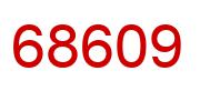 Number 68609 red image