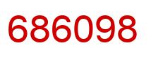 Number 686098 red image