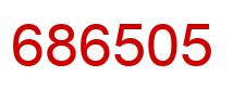 Number 686505 red image