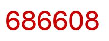 Number 686608 red image