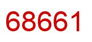 Number 68661 red image