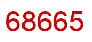 Número 68665 imagen rojo