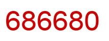 Number 686680 red image