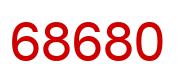 Number 68680 red image