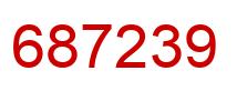 Number 687239 red image