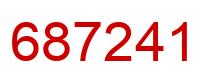 Number 687241 red image