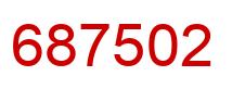 Number 687502 red image