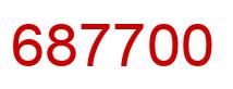 Number 687700 red image