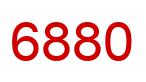 Number 6880 red image