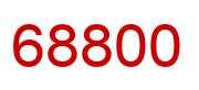 Number 68800 red image