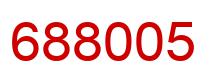 Number 688005 red image