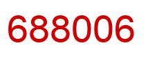 Number 688006 red image