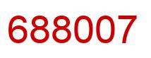 Number 688007 red image