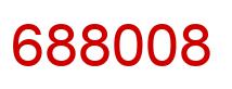 Number 688008 red image