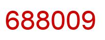 Number 688009 red image