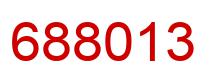 Number 688013 red image