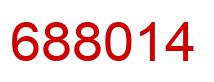 Number 688014 red image