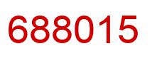 Number 688015 red image