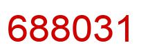Number 688031 red image