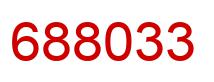 Number 688033 red image