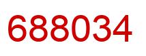 Number 688034 red image