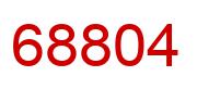 Number 68804 red image