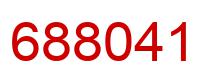 Number 688041 red image