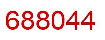 Number 688044 red image